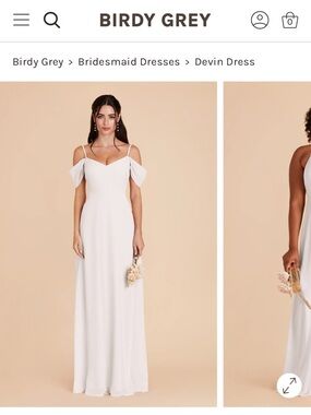Birdy Grey Devin One-Shoulder Bridesmaid Dress in White